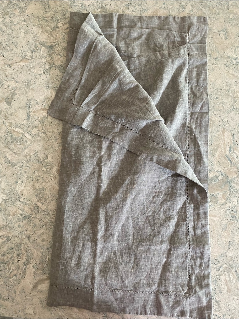 Pottery Barn Pillow Shams Standard Linen-Blend Gray Taupe